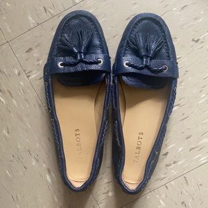 Talbots blue moccasins